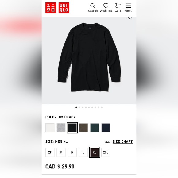 HEATTECH COTTON CREW NECK T-SHIRT (EXTRA WARM) MEN - Picture 1 of 2